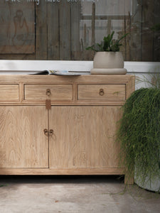 Cabinet Elm Three Drawer Two Door 