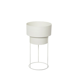 Zari Metal Planter Pot White